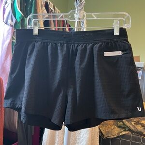 Vuori Black Perforated Athletic Shorts